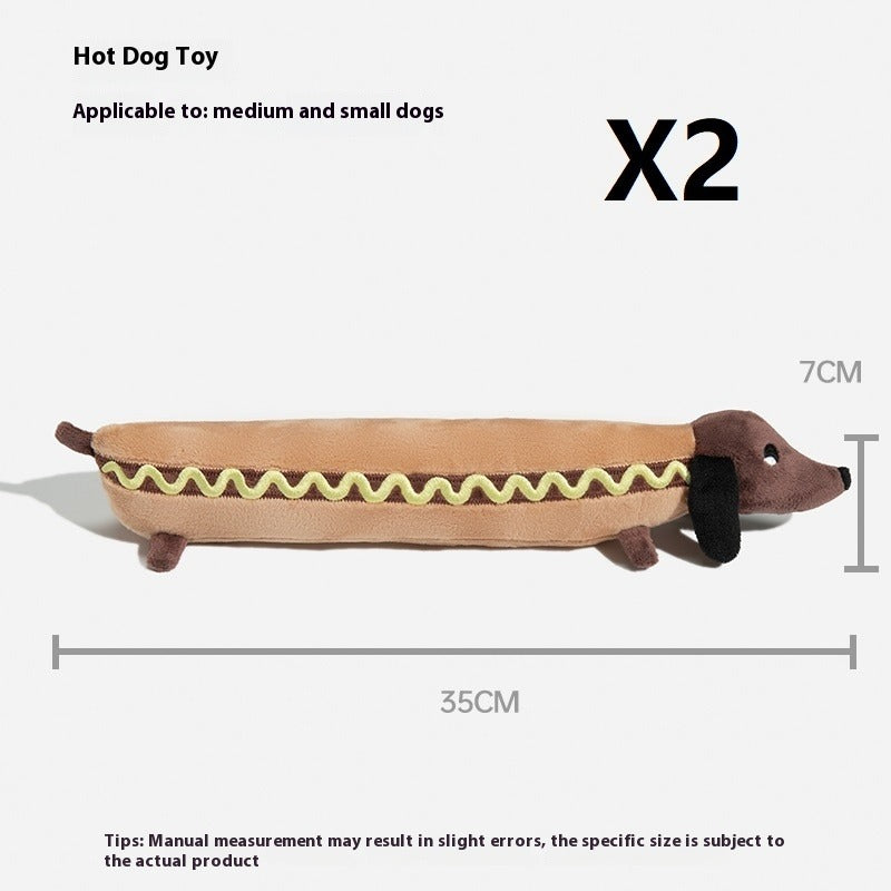 Sausage Dog Plush Chew Toy for Dogs