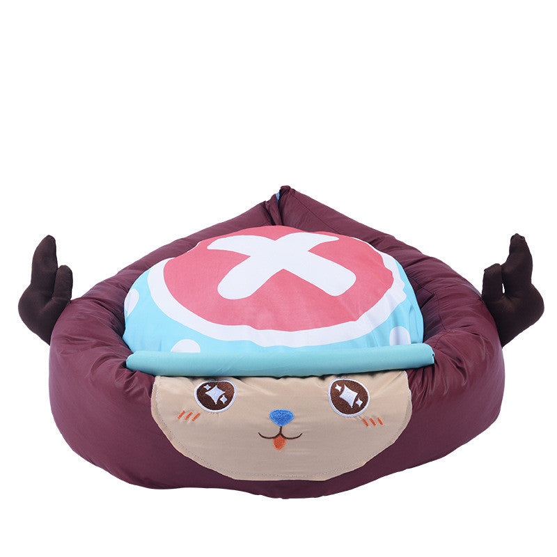 PINCO Teddy Dog Cat Bed - Washable Cartoon Design