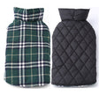 Plaid Dog Jacket - Waterproof Winter Pet Clothing