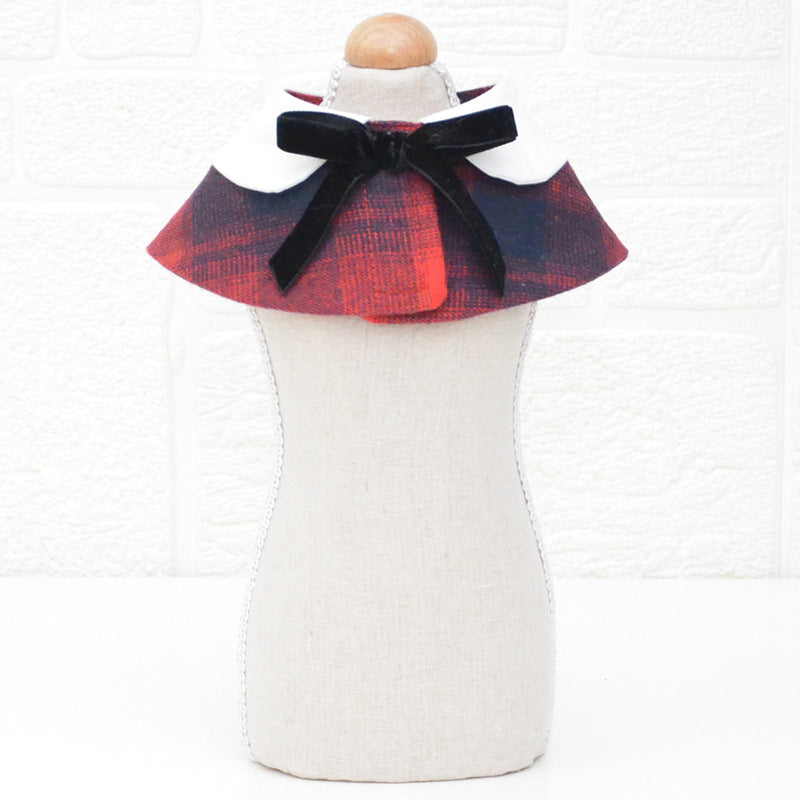 Simple Fashion Pet Shawl with Bow Tie Bib