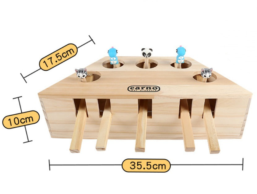 Solid Wood Interactive Cat Toy