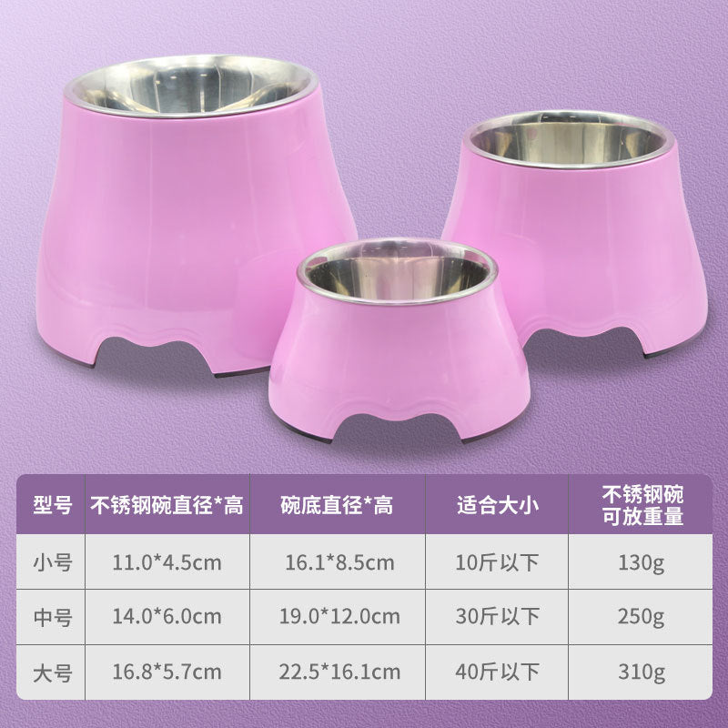 Pet Feeding Bowl with Anti-Slip Design and Neck Guard