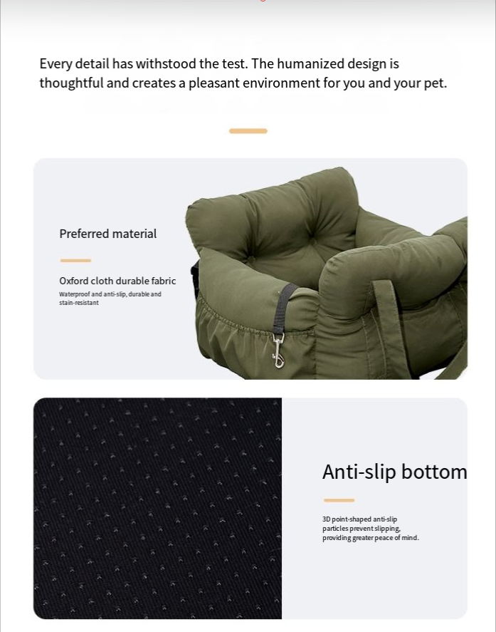 Pet Car Bed Dog Safety Seat
