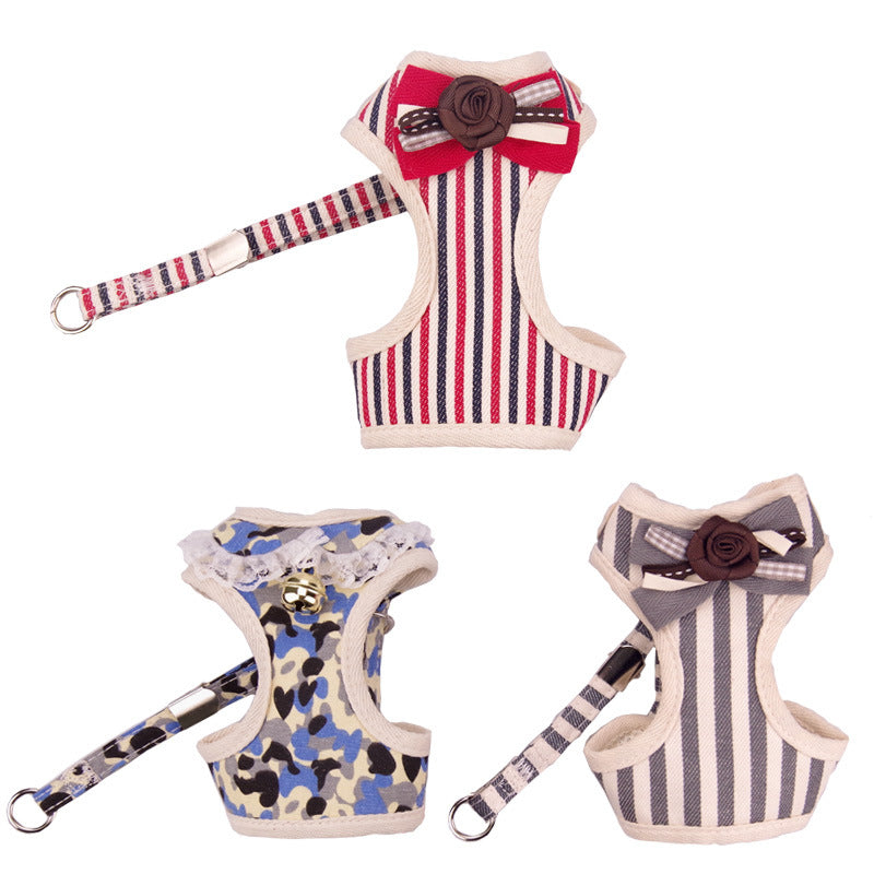 Pet Dog Leash with Harness Vest and Tether Strap