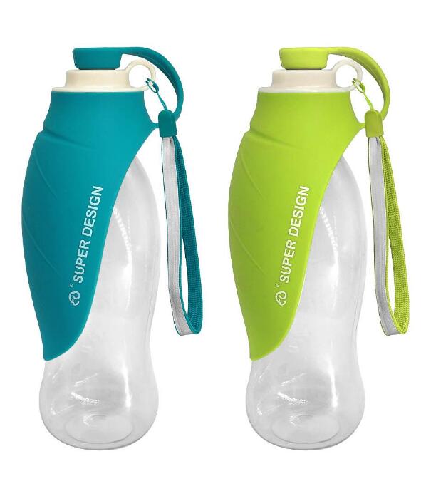 Portable Dog Water Bottle with Leaf Design