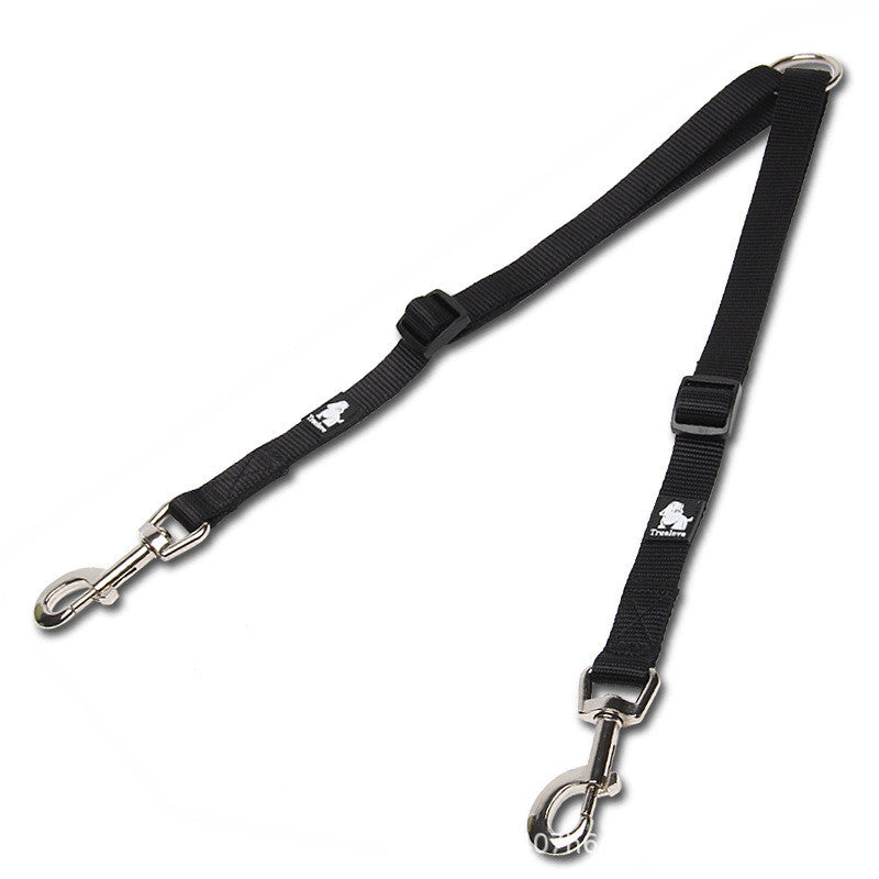 Double Head Dog Leash with Two Traction Ropes