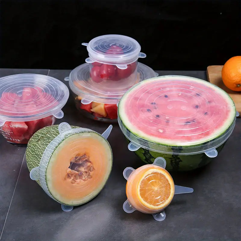 Silicone Stretch Lids Set for Food Storage (6 Sizes)