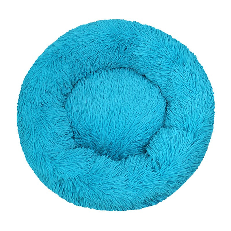 Round Plush Dog Bed