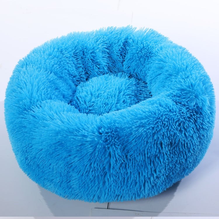 Round Plush Pet Bed for Small Dogs & Cats