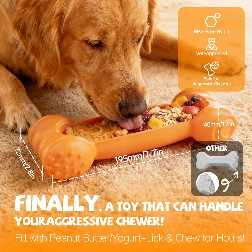 2-Piece Dog Lick Bones Chew Toys