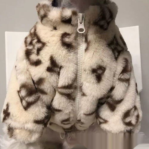 Autumn Winter Smoked Fur Dog Coat