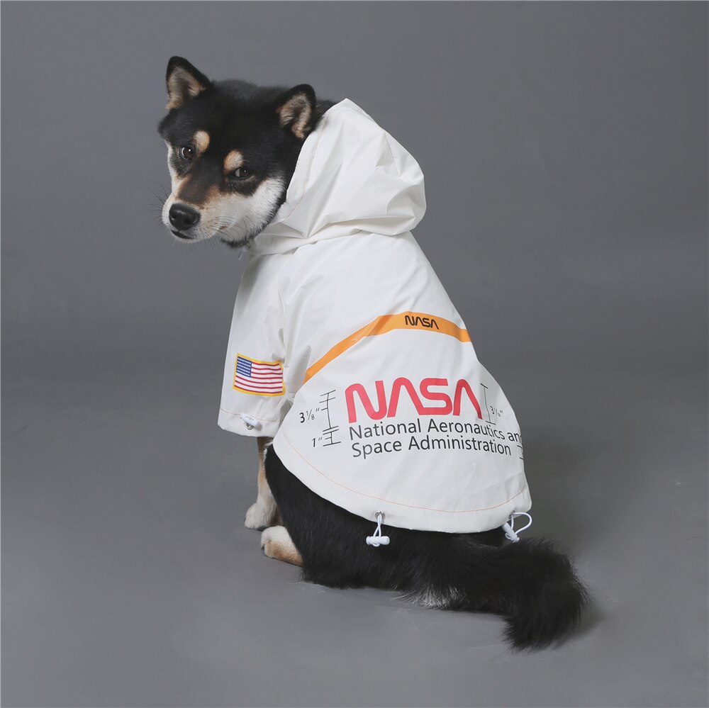 NASA Reflective Raincoat for Large Dogs (Pet Apparel)