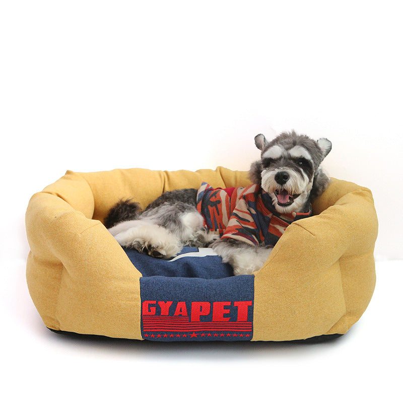 Striped Pet Nest for All Dog Sizes: Large, Medium, Small