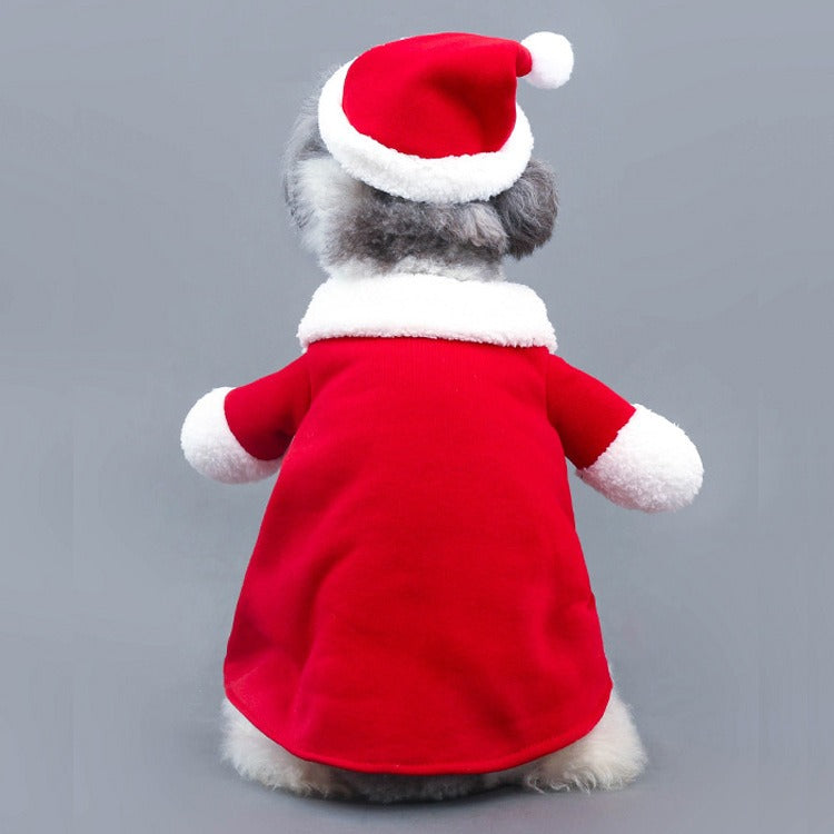 Pet Christmas Santa Claus Costume for Dogs and Cats