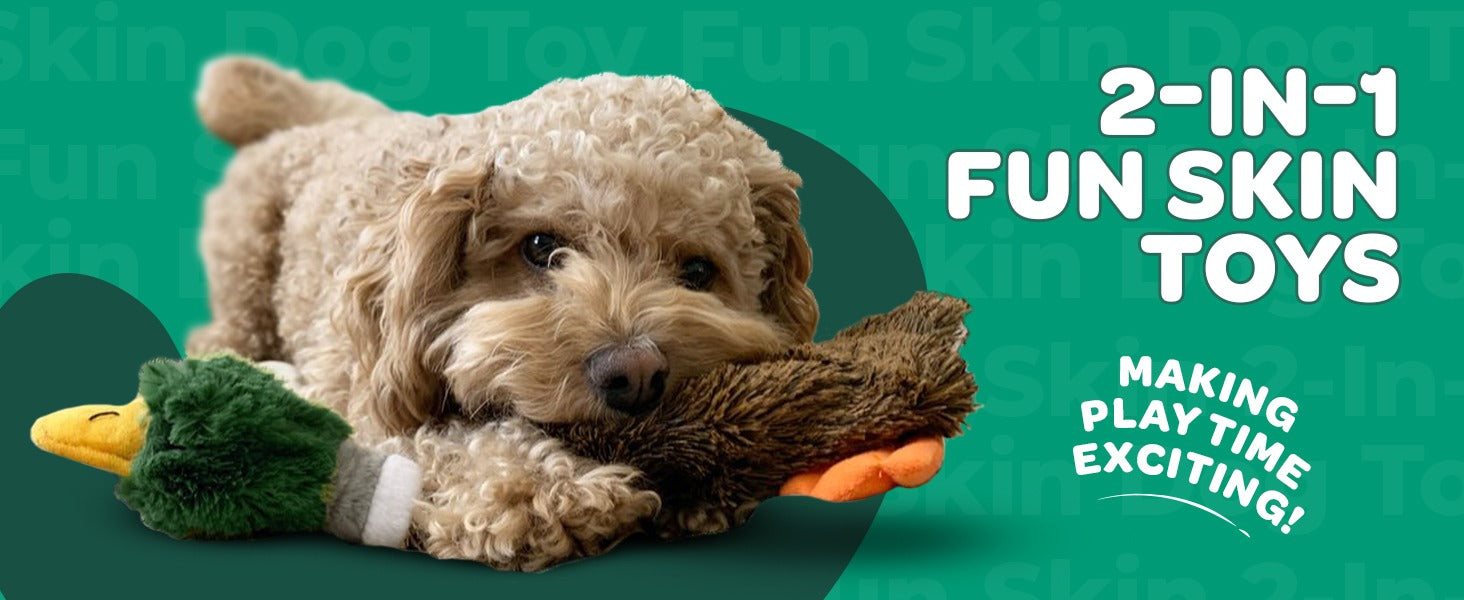 Stuffless Squeaky Dog Toy – Wild Duck