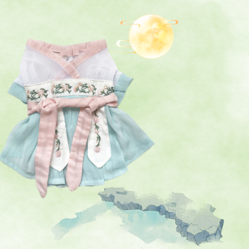 Summer Thin Cat Hanfu Outfit for Pets