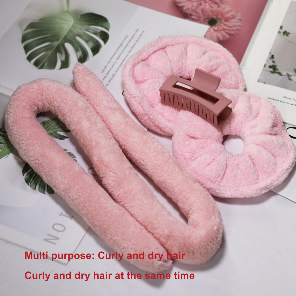 2023 Spring Coral Fleece Heatless Curling Rod