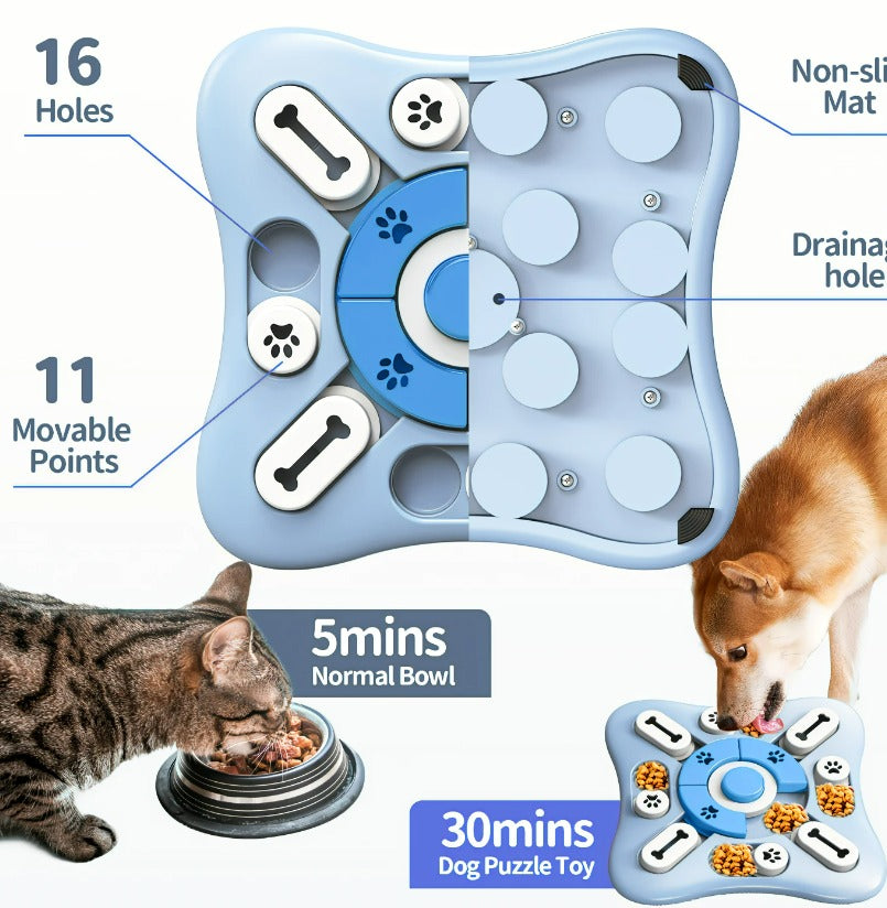 Pet Puzzle Slow Feed Dog Toy with Sound