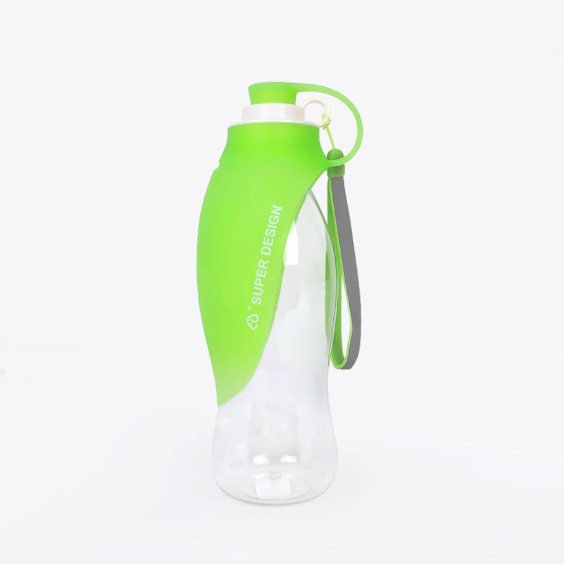 Portable Dog Water Bottle with Leaf Design