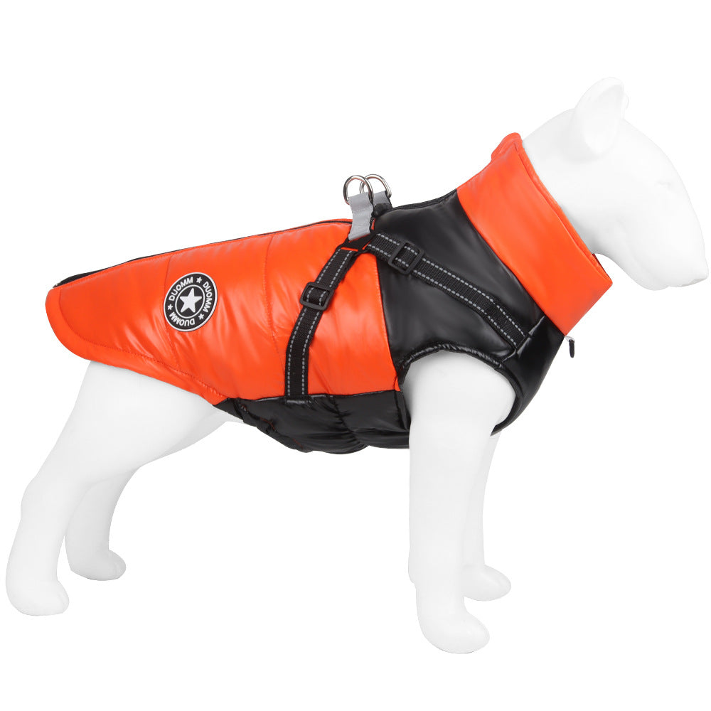 Windproof Reflective Cotton Coat for Big Dogs