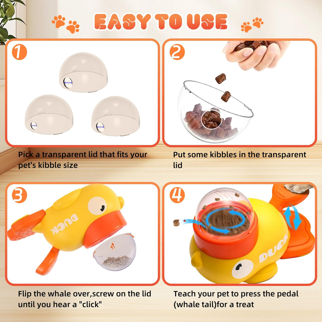 Duck Shape Interactive Dog Treat Dispenser