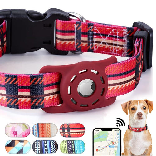 Airtag Pet Collar with Digital Print for Apple Airtag