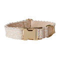 Leaf Lace Pet Collar with Bow and Metal Buckle