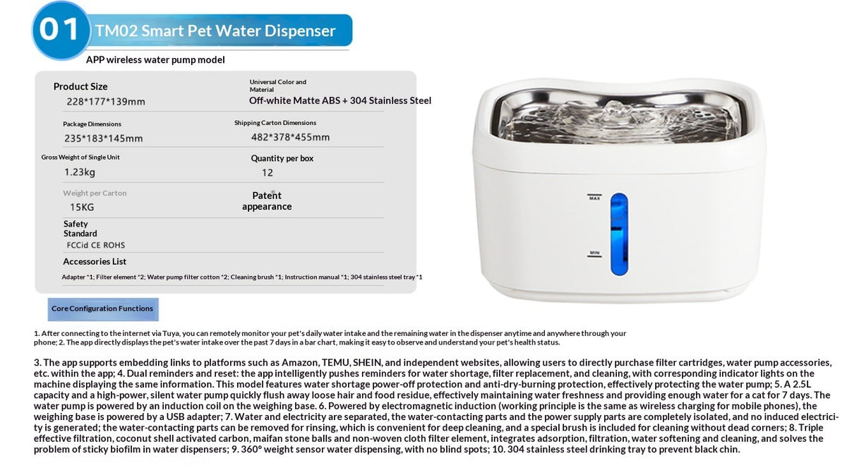 Smart Pet Water Fountain for Home