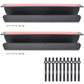 Cable Management Tray Under-Desk On-Wall or Side-of-Desk 17x4x2.4” 2-PK Hide & Organize Your Cables Power Supplies and Power Strips Bonus 10-Pk Cable Ties