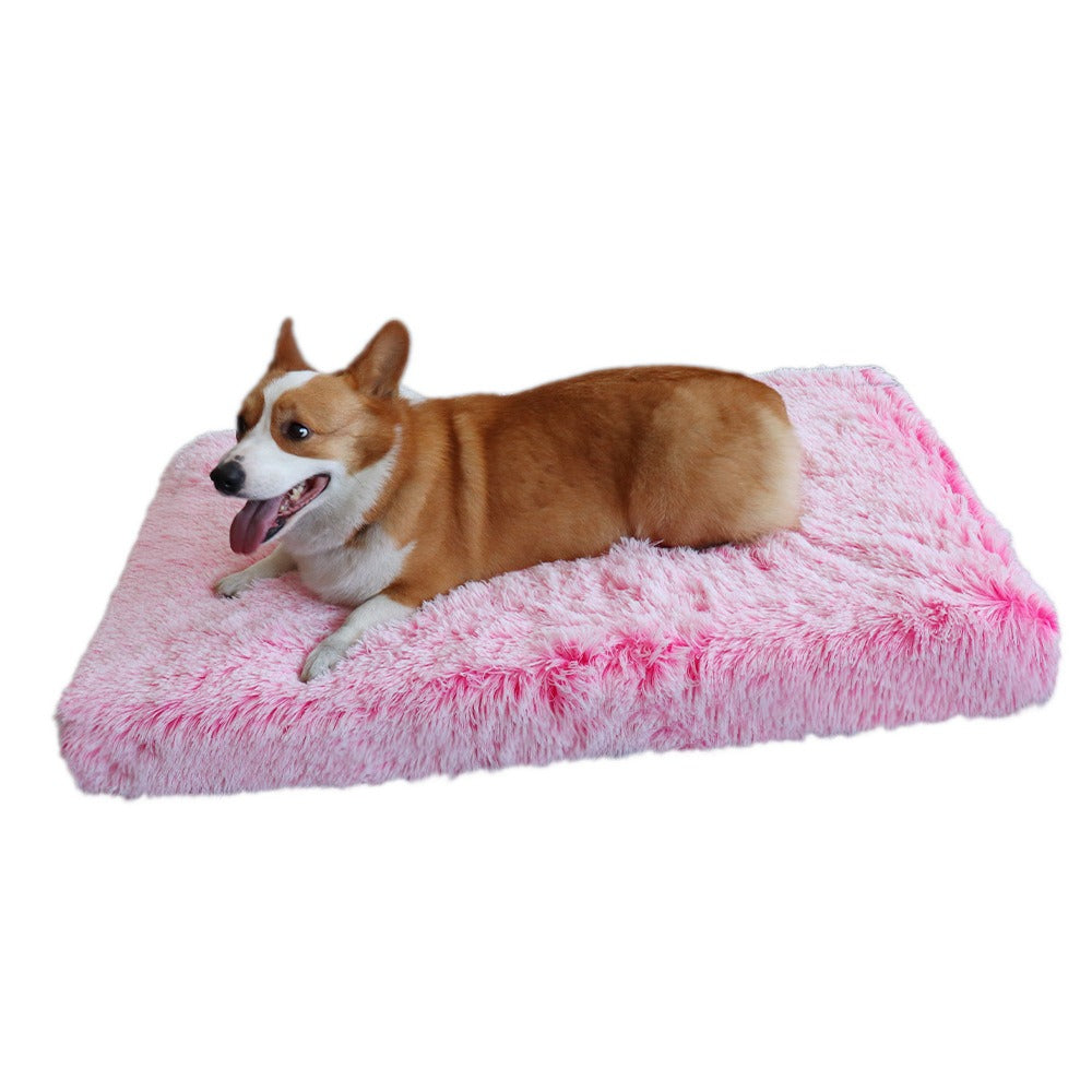 Plush Square Pet Bed for Dogs and Cats