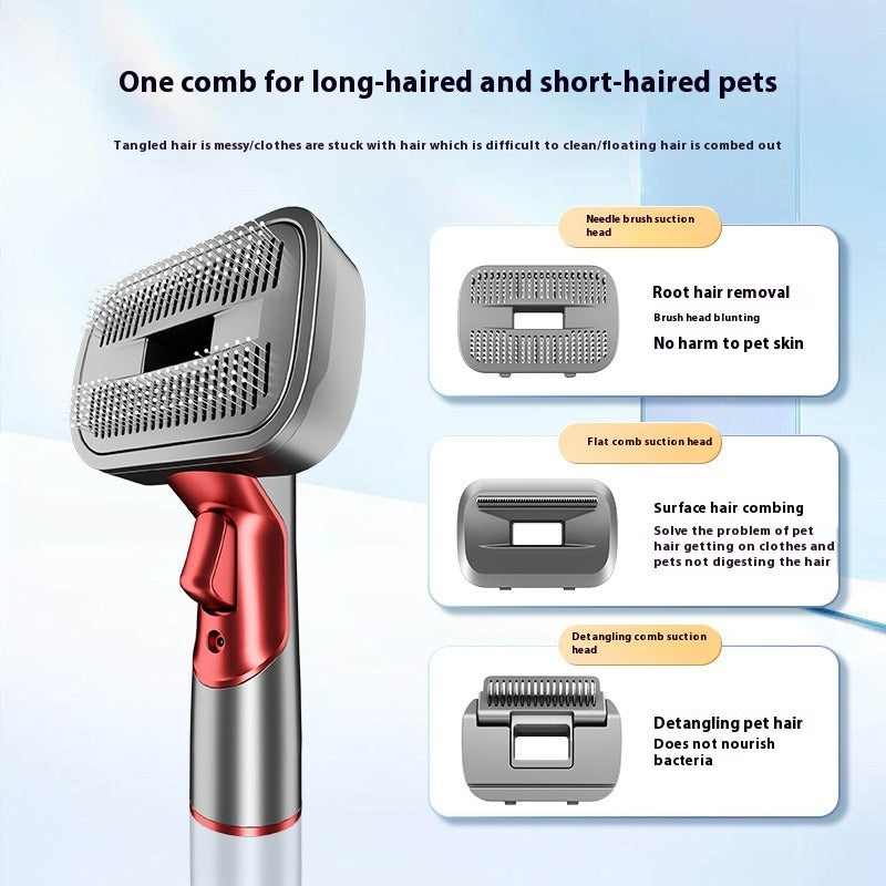 Pet Hair Suction Head Comb Set for Dogs & Cats