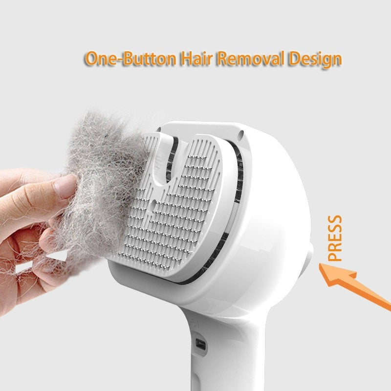 Self-Cleaning Mist Spray Pet Grooming Brush