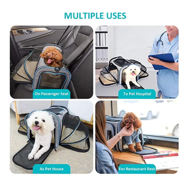 Foldable Soft-Sided Cat & Dog Carrier Bag