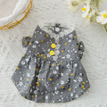 Floral Puff Sleeve Skirt for Small Dogs and Cats