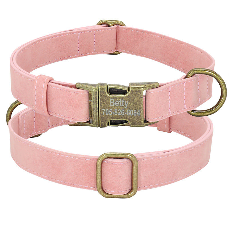 Polyurethane Leather Collar for Small & Medium Dogs