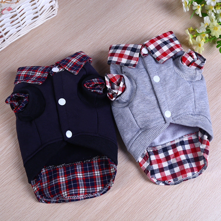 Gentleman Pet Outfit Set - Cotton Hoodie and Dress