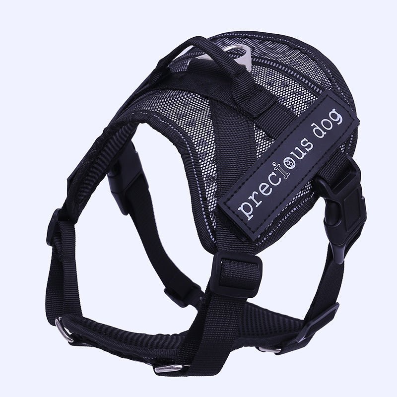 Adjustable Dog Traction Harness for Chest and Back