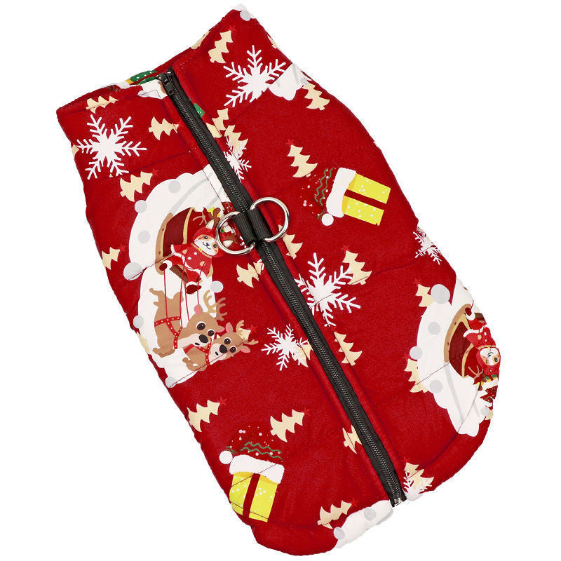 Christmas Dog Warm Cotton Vest