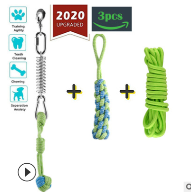 Stainless Steel Pet Spring with Cotton Rope