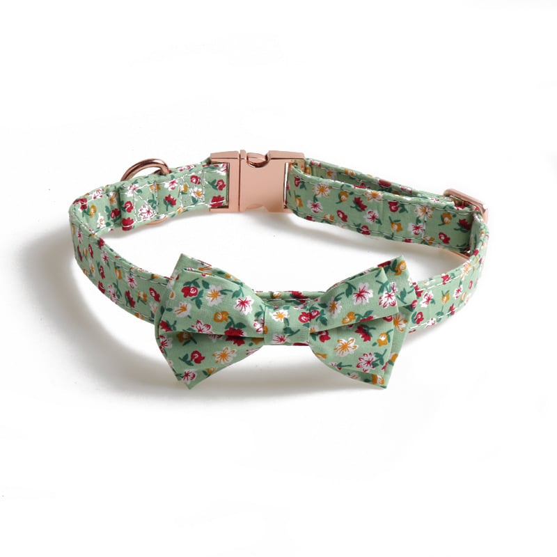 Metal Bow Pet Collar - Stylish and Durable Design