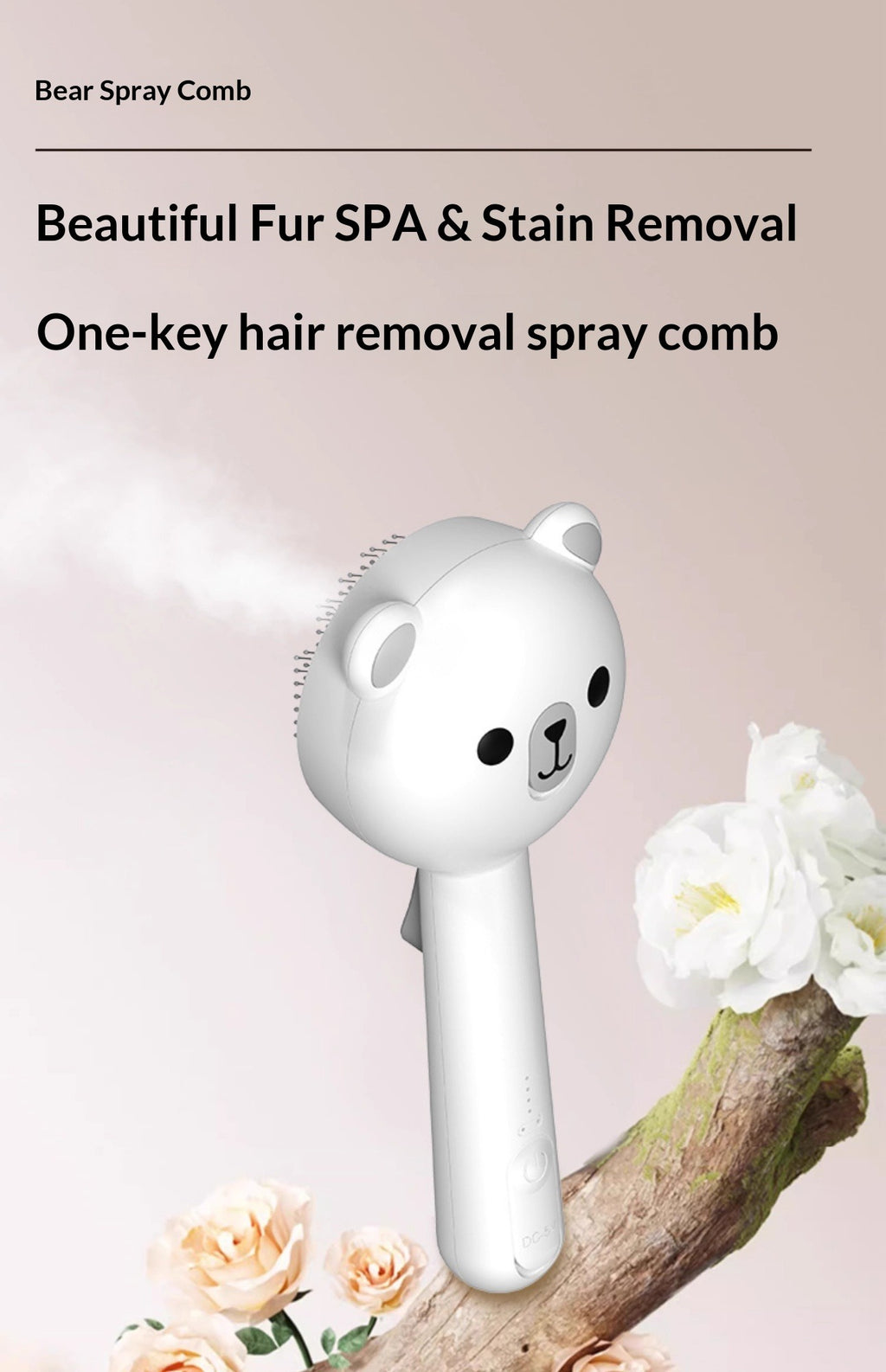 Pet Spray Massage Steam Comb Brush