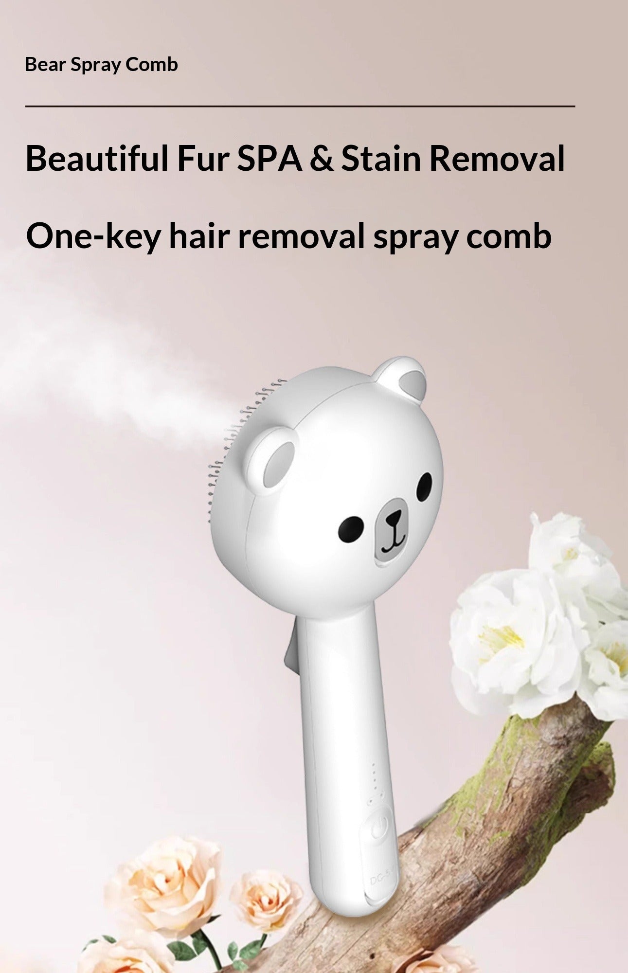 Pet Spray Massage Steam Comb Brush