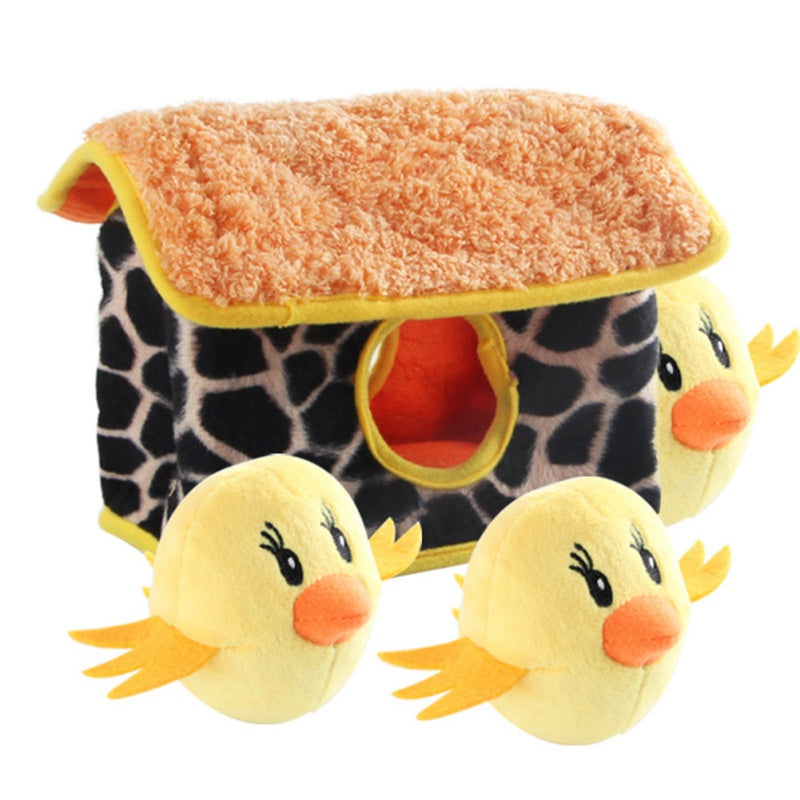 Pet Tooth Grinding Toys - Hide-and-Seek Yellow Chick