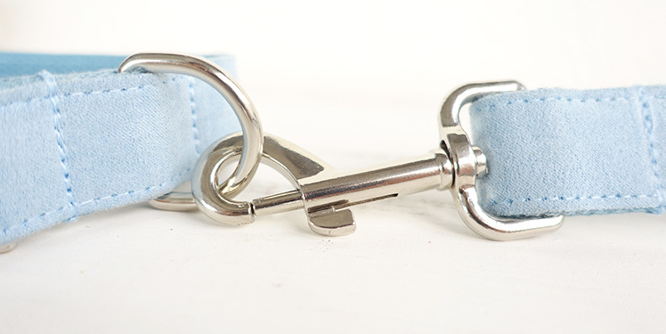 Light Blue Dog Collar and Leash Set