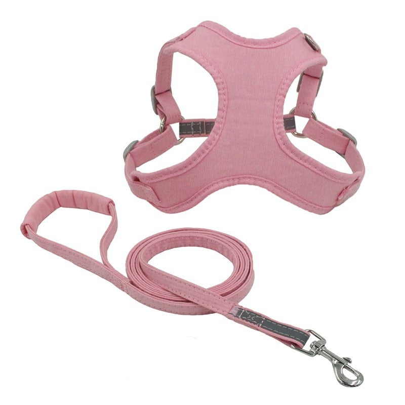 Reflective Dog Harness and Leash Set