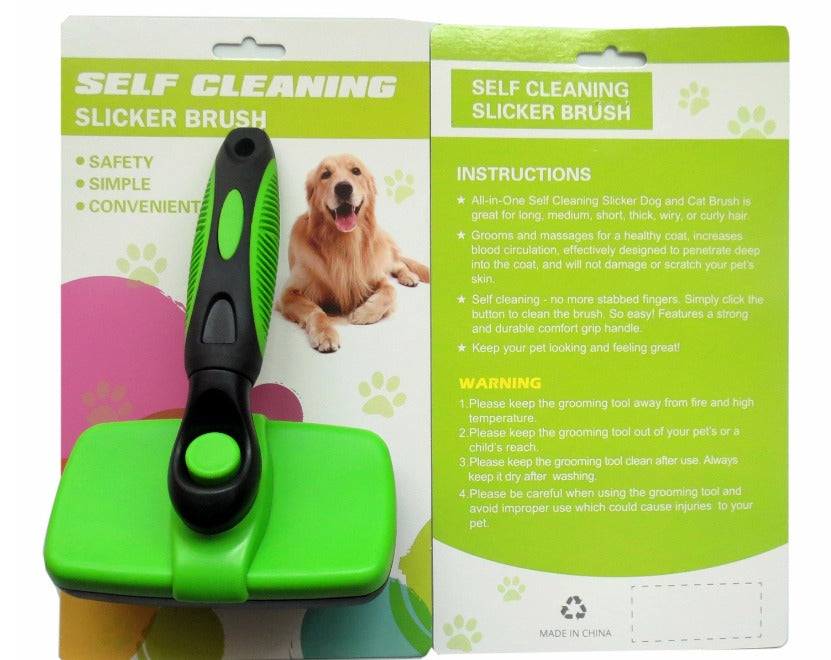 Self-Cleaning Pet Slicker Brush