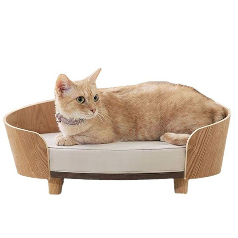 Wooden Cat Nest Dog Bed Pet Sofa