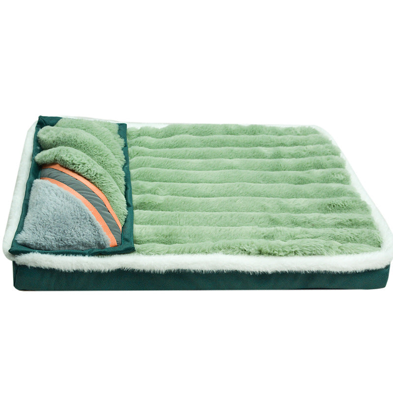 Warm Anti-Tear Dog Sleeping Mat and Pillow
