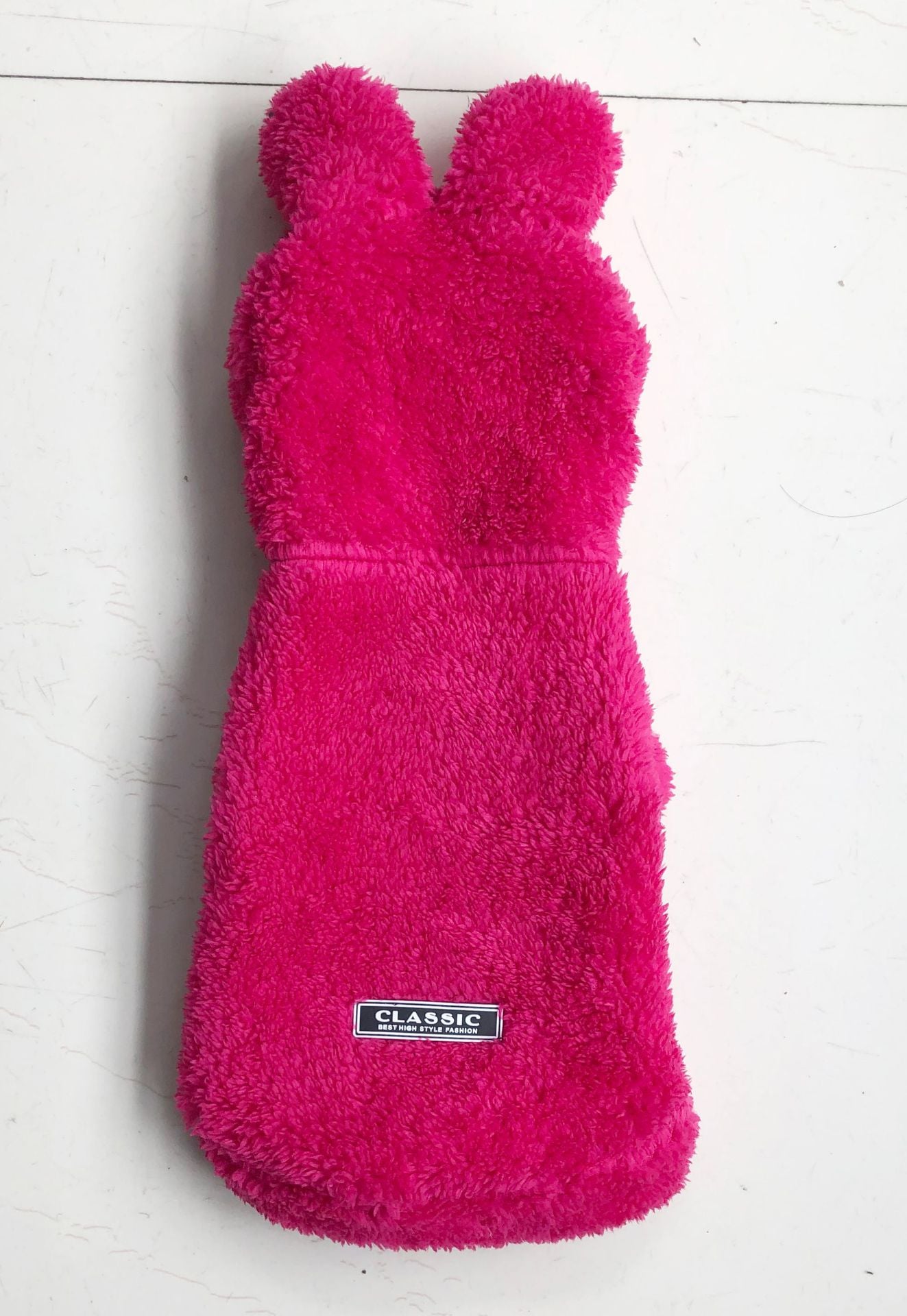 New Bear Ear Hoodie for Teddy Dogs in Solid Color