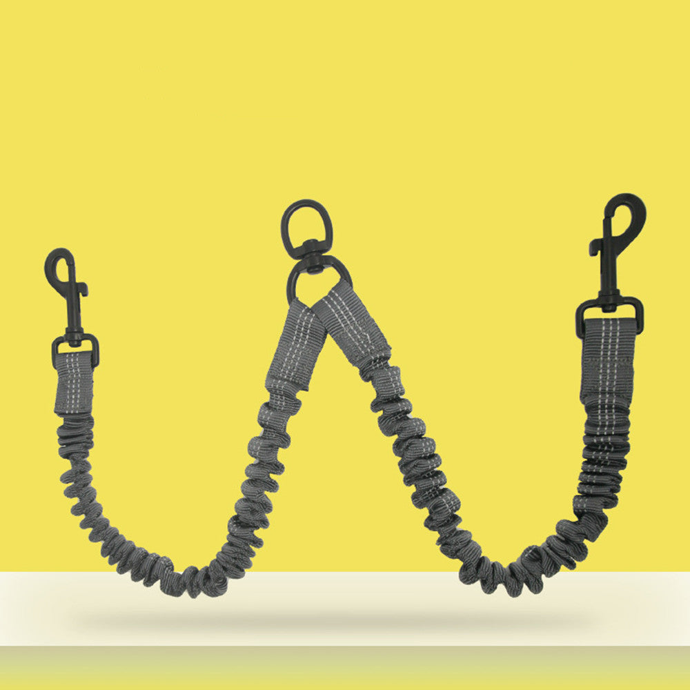 Reflective Double Head Strap for Dogs (One Drag Two)